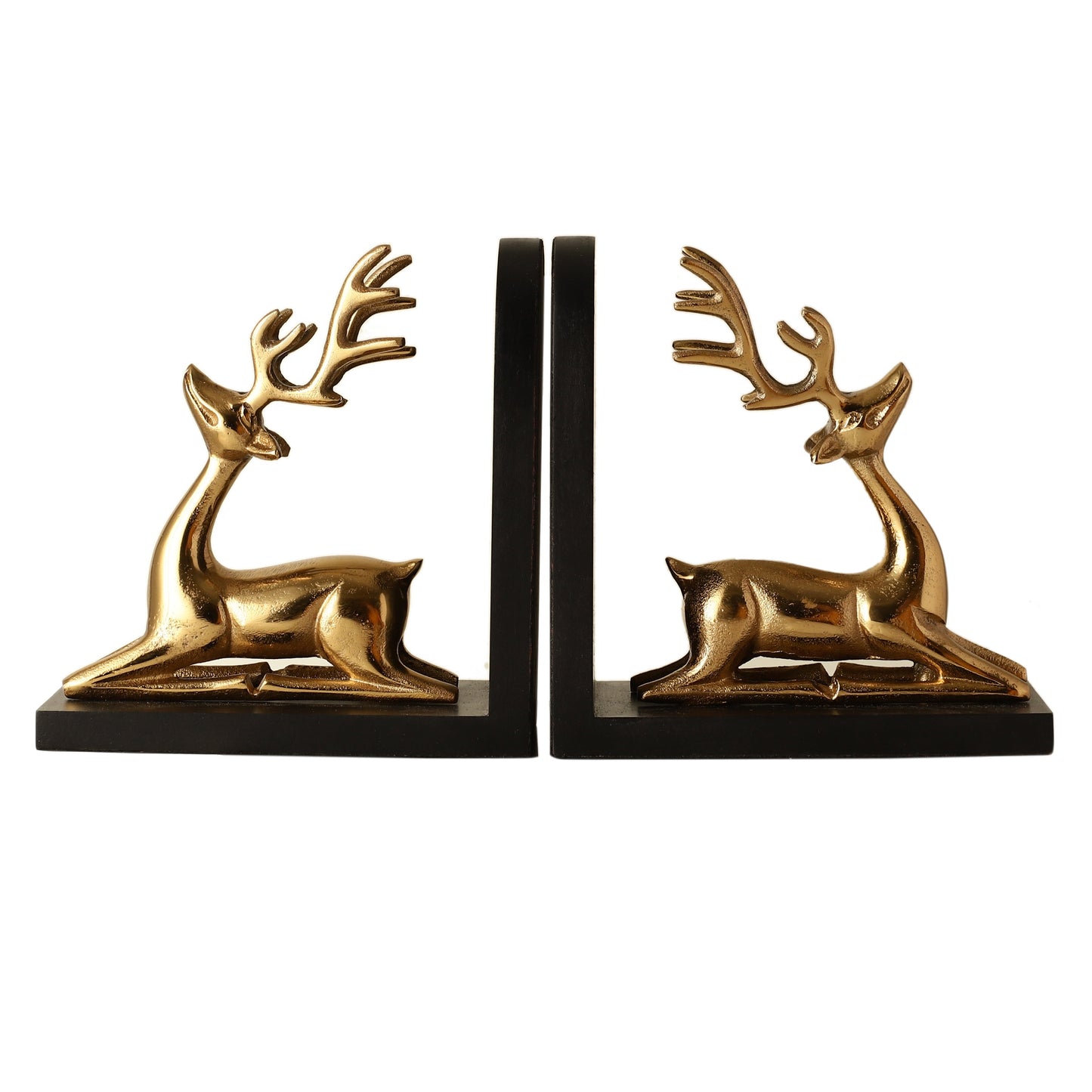 Rudolph Gold Deer Bookend Set of 2