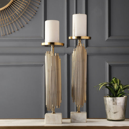 Verona Gold Candleholders Set of 2