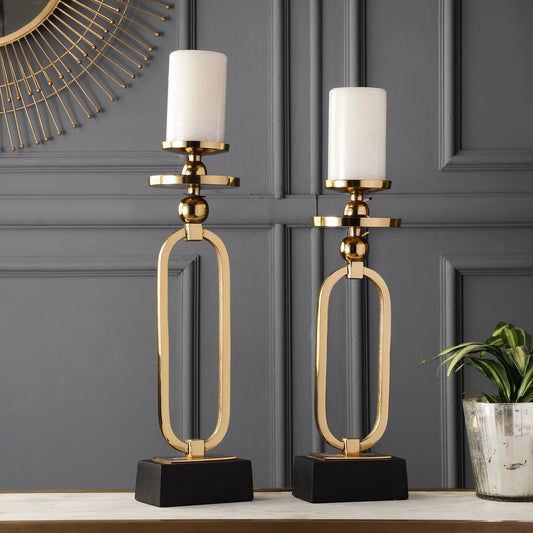 Celeste Gold Candleholder Set of 2
