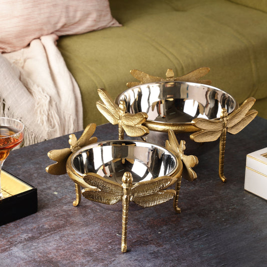 Azalea Dragonfly Decorative Bowl Set of 2