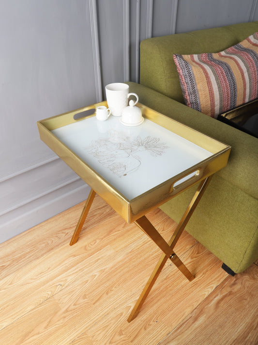 Kipling Animal Scenery Gold Butler Tray Table