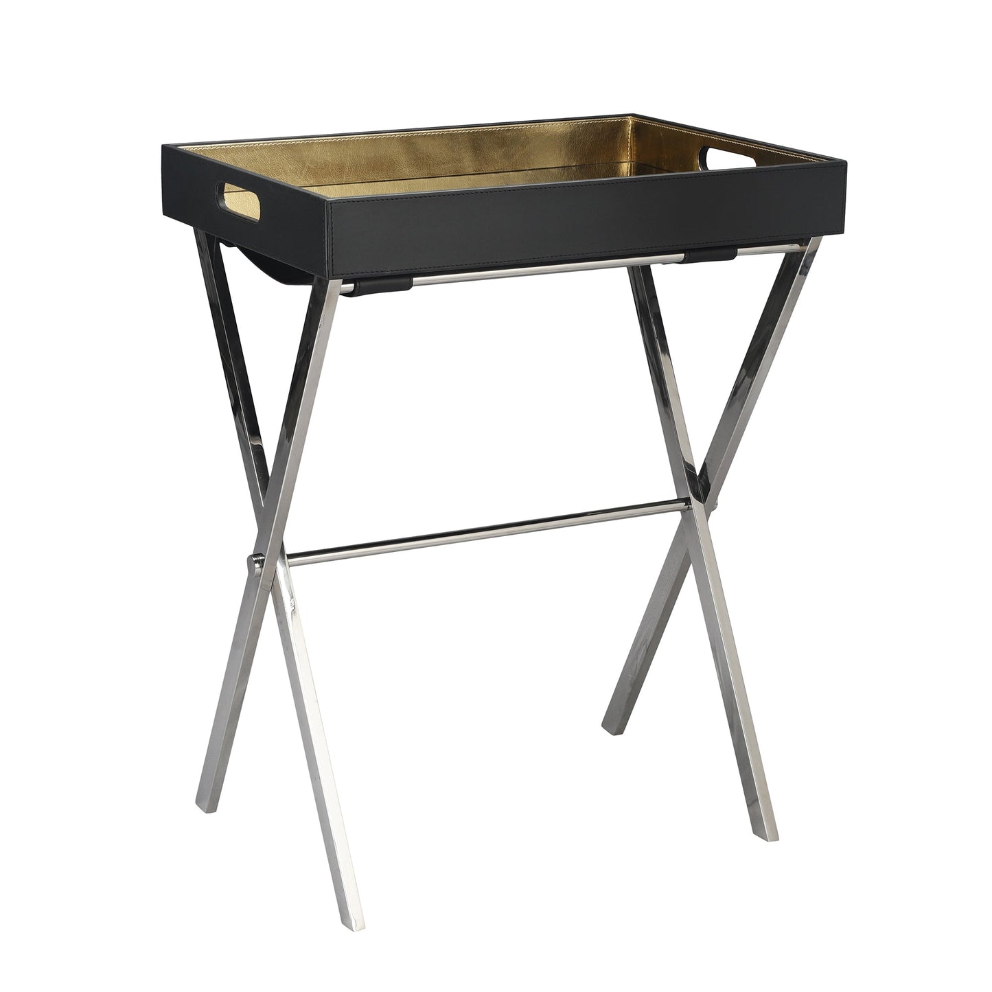 Phoenix Tiger Black & Gold Butler Tray Table