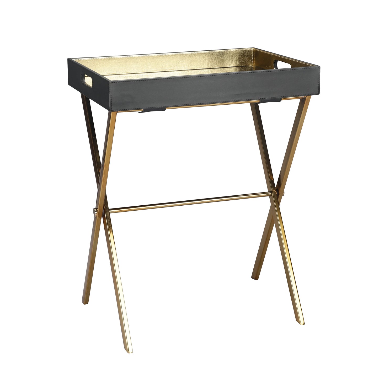 Zahara Butterfly Gold Butler Tray Table