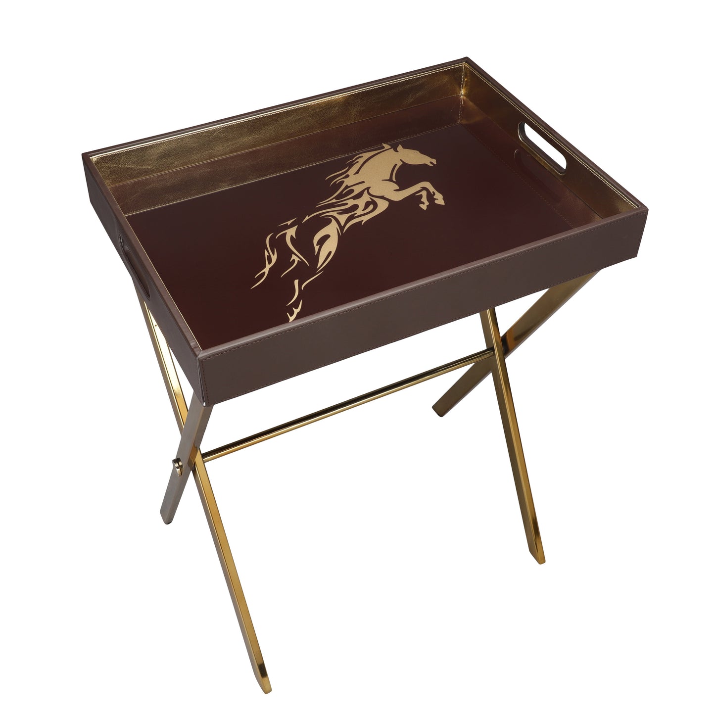 Jackson Horse Gold Butler Tray Table