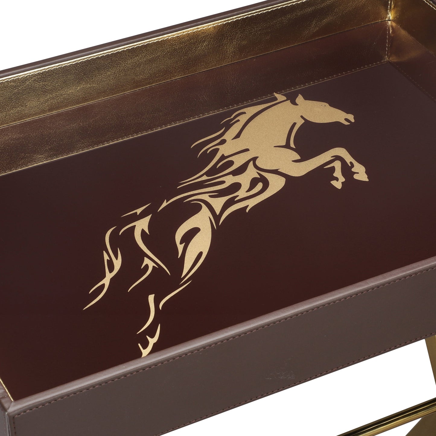 Jackson Horse Brown & Gold Butler Tray Table