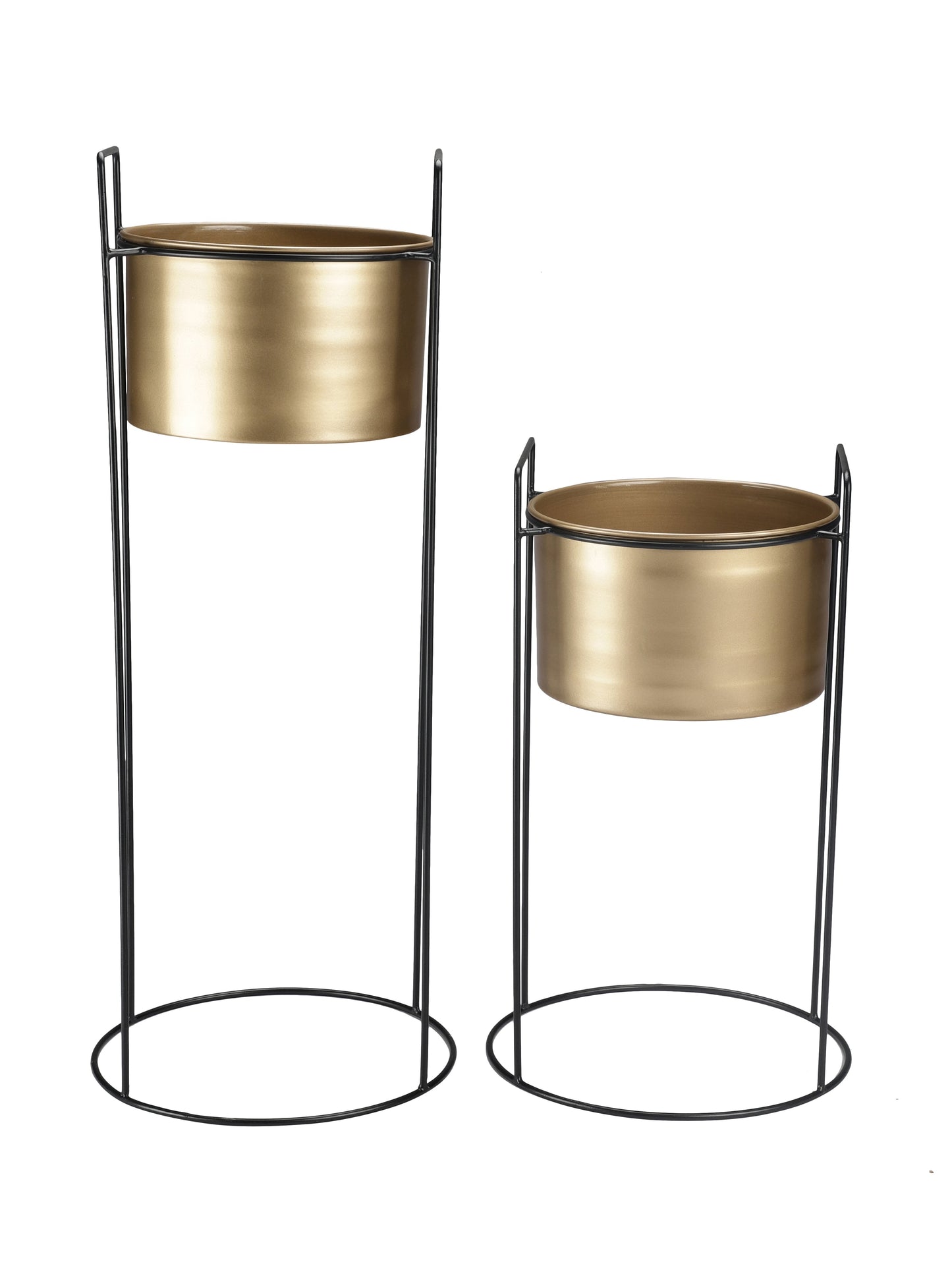 Rio Gold & Black Planters Set of 2