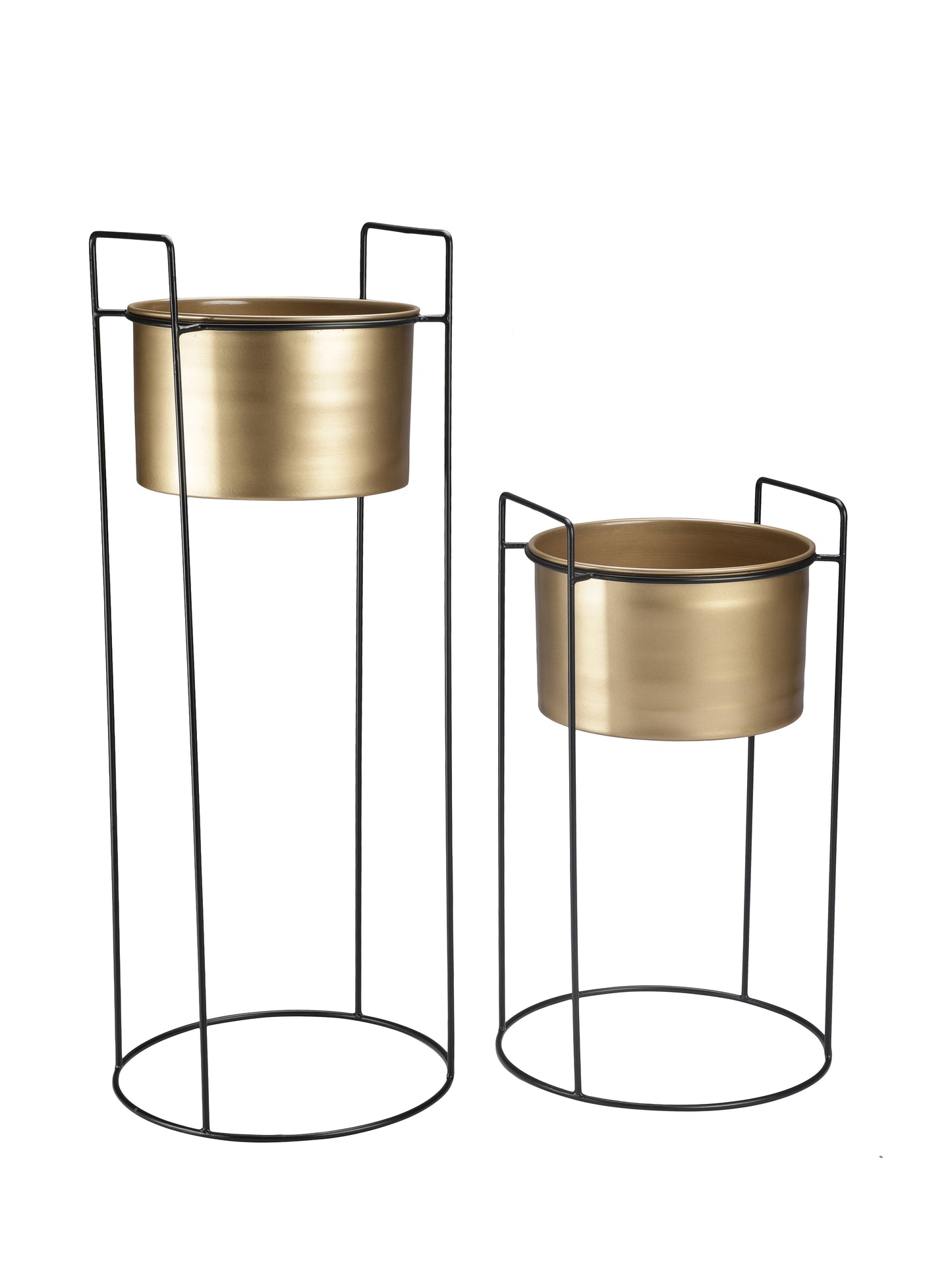 Rio Gold & Black Planters Set of 2