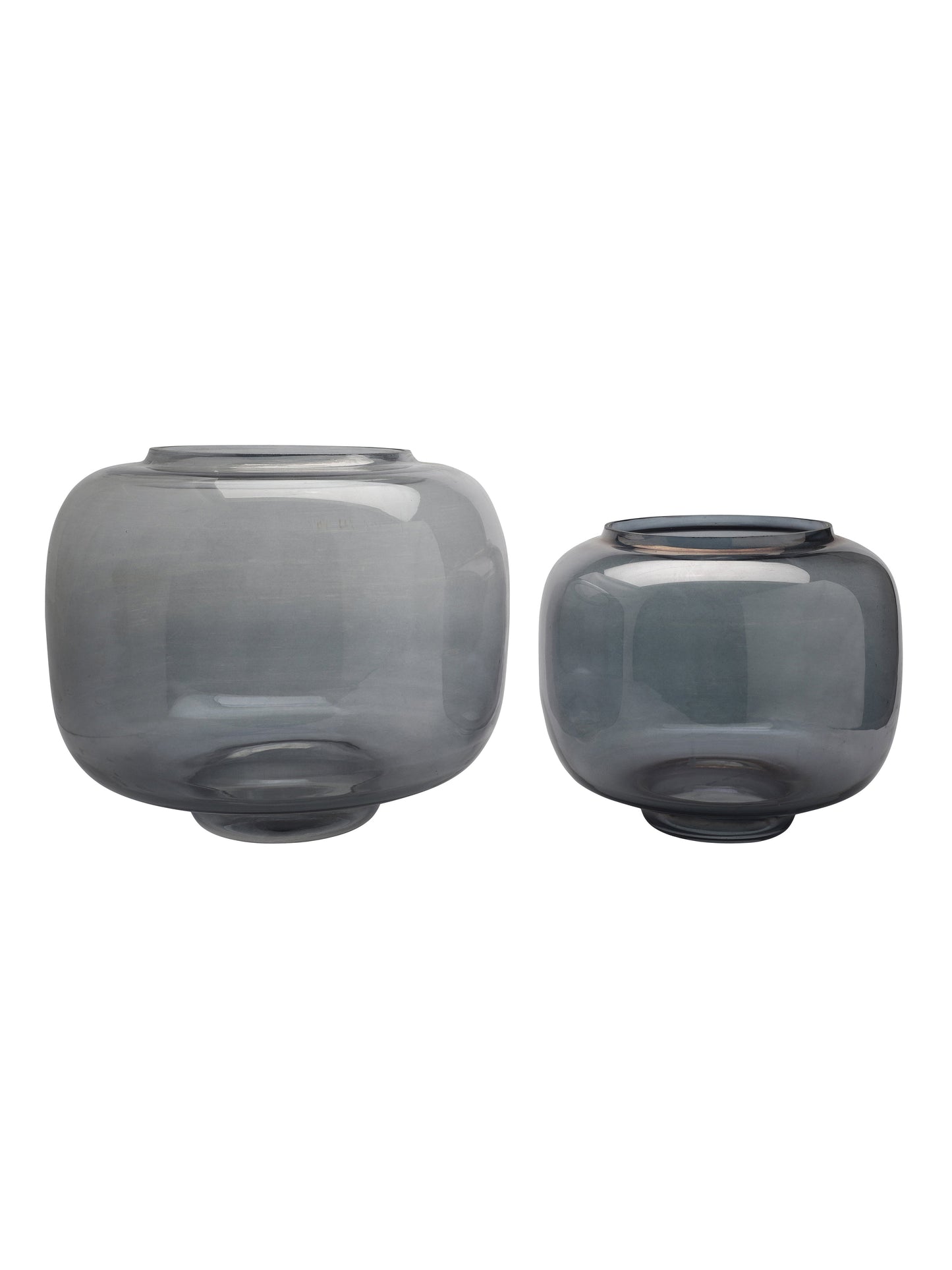 Violet Grey Lustre Vases Set of 2