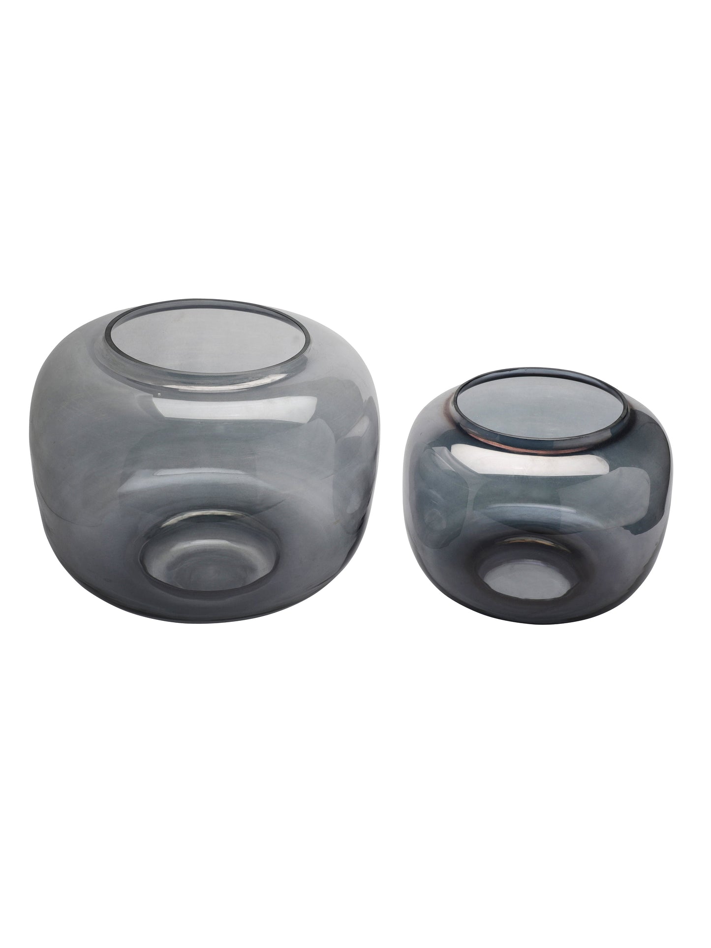 Violet Grey Lustre Vases Set of 2
