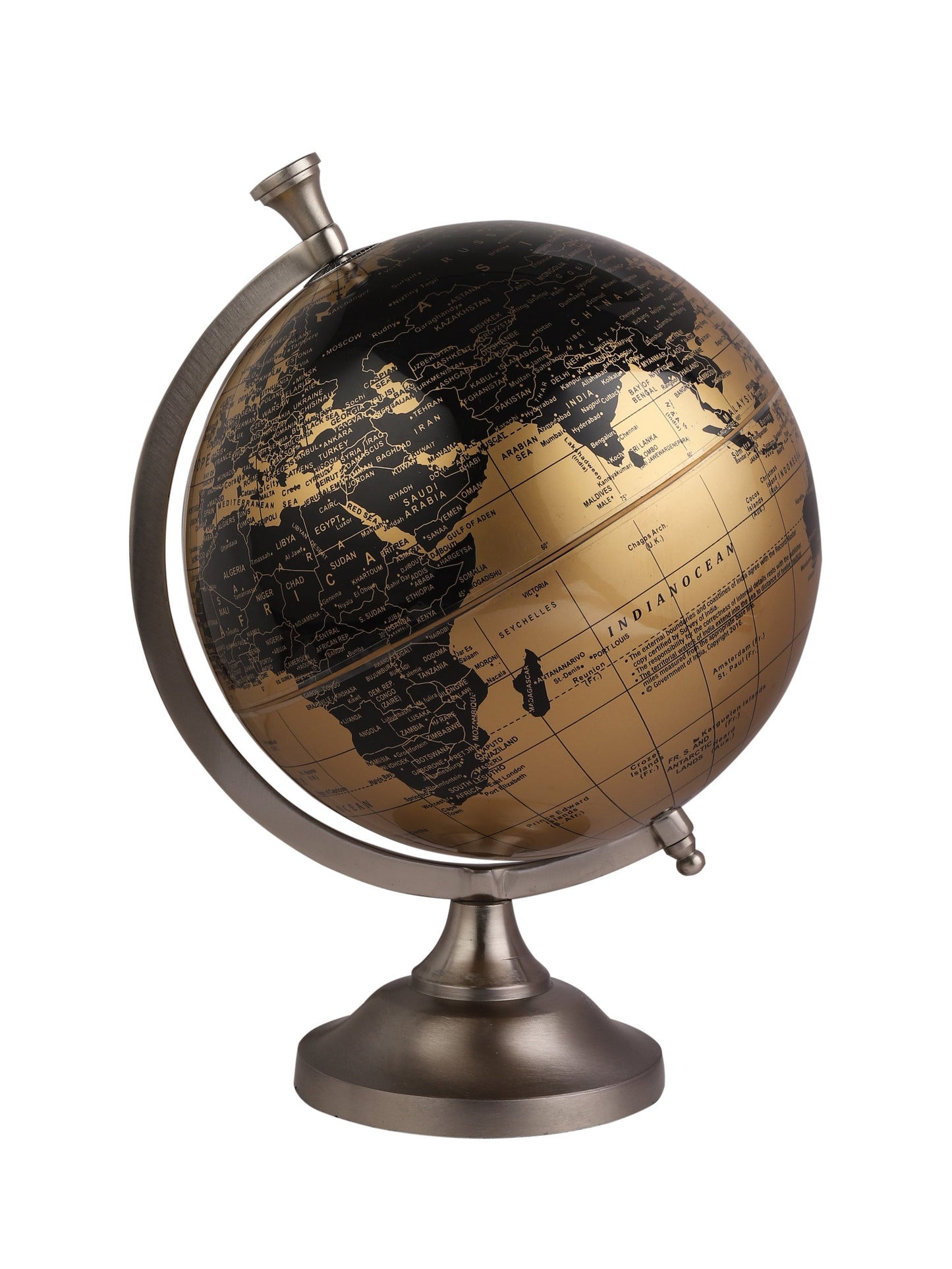 Stockholm Laminated Gold Globe