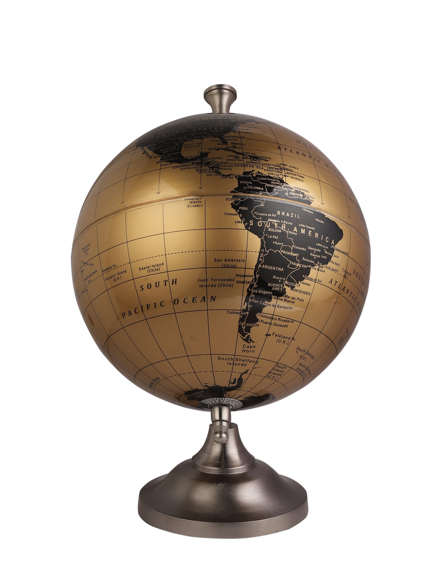 Stockholm Laminated Gold Globe