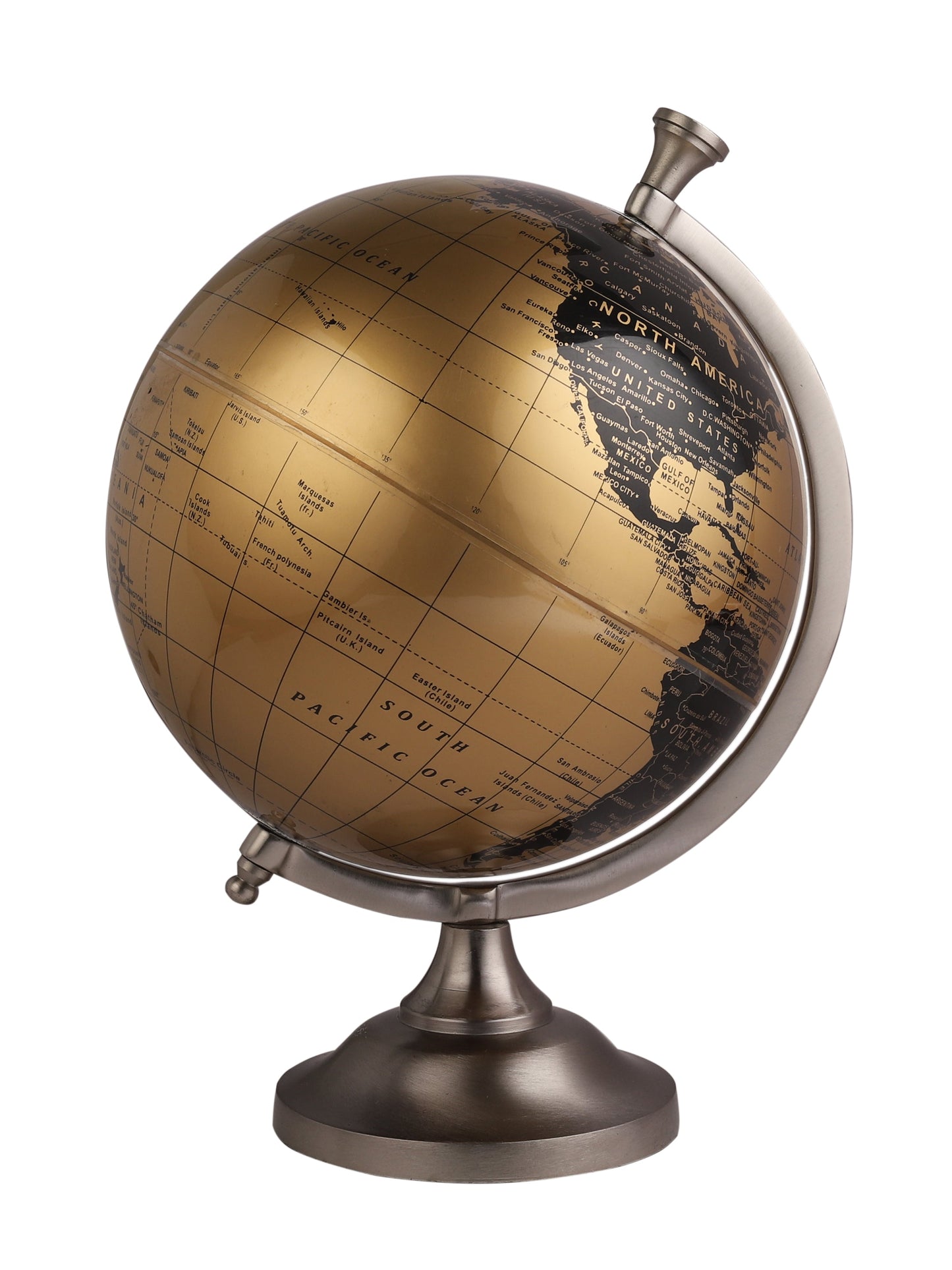 Stockholm Laminated Gold Globe