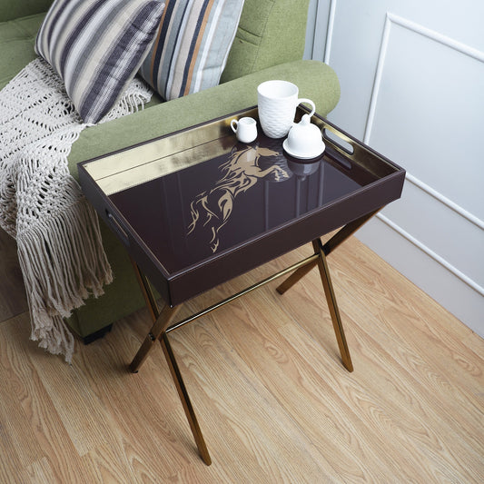 Jackson Horse Gold Butler Tray Table