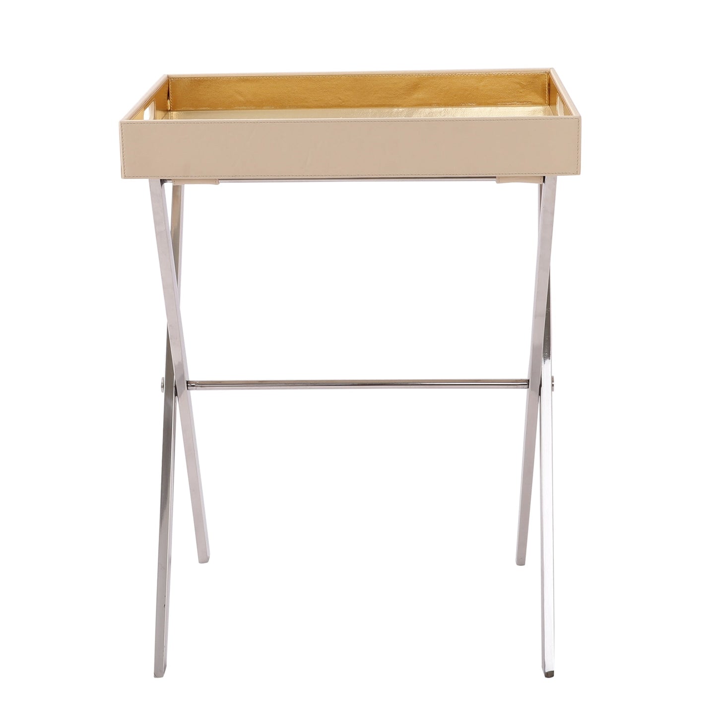 Zahara Butterfly Cream Butler Tray Table