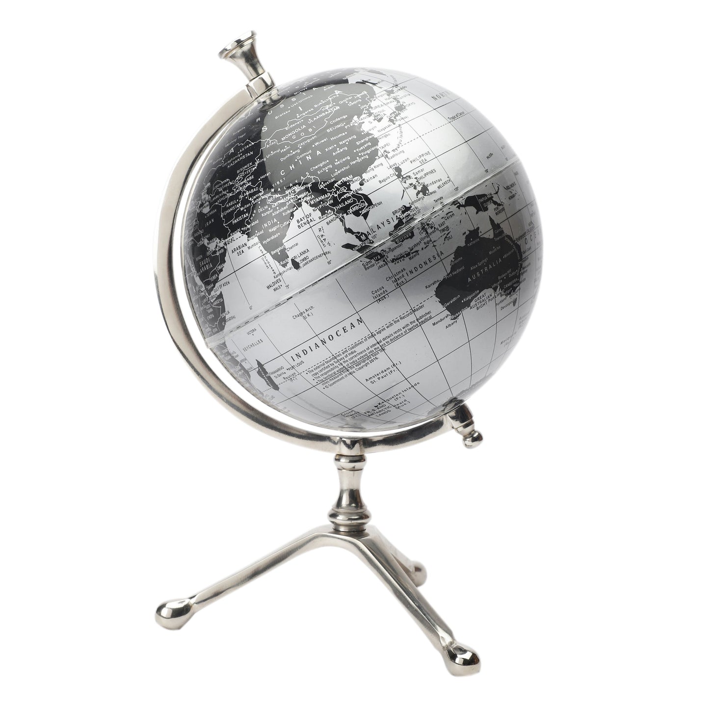 Sydney Laminated Silver Globe