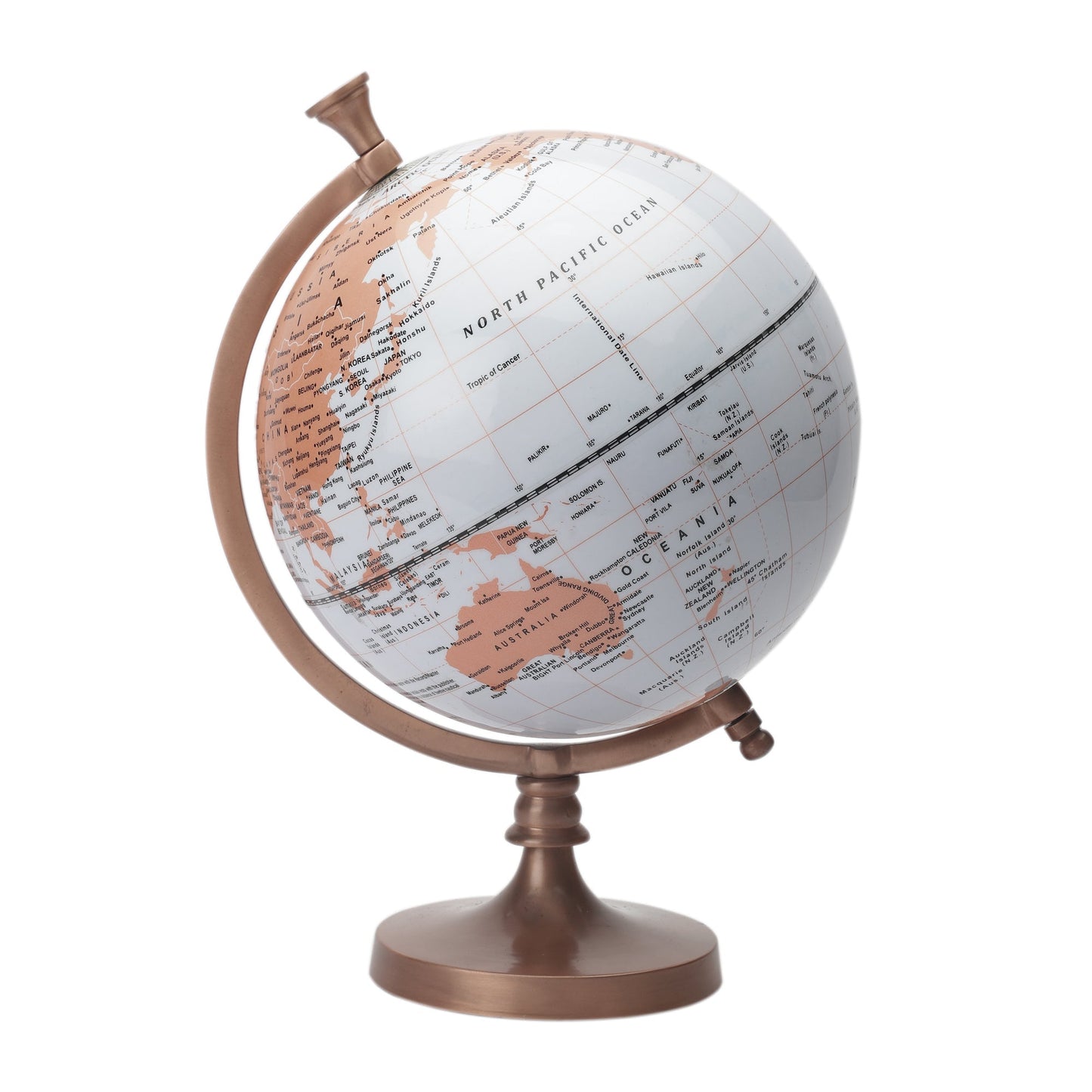 Vienna Laminated Rose Gold Globe