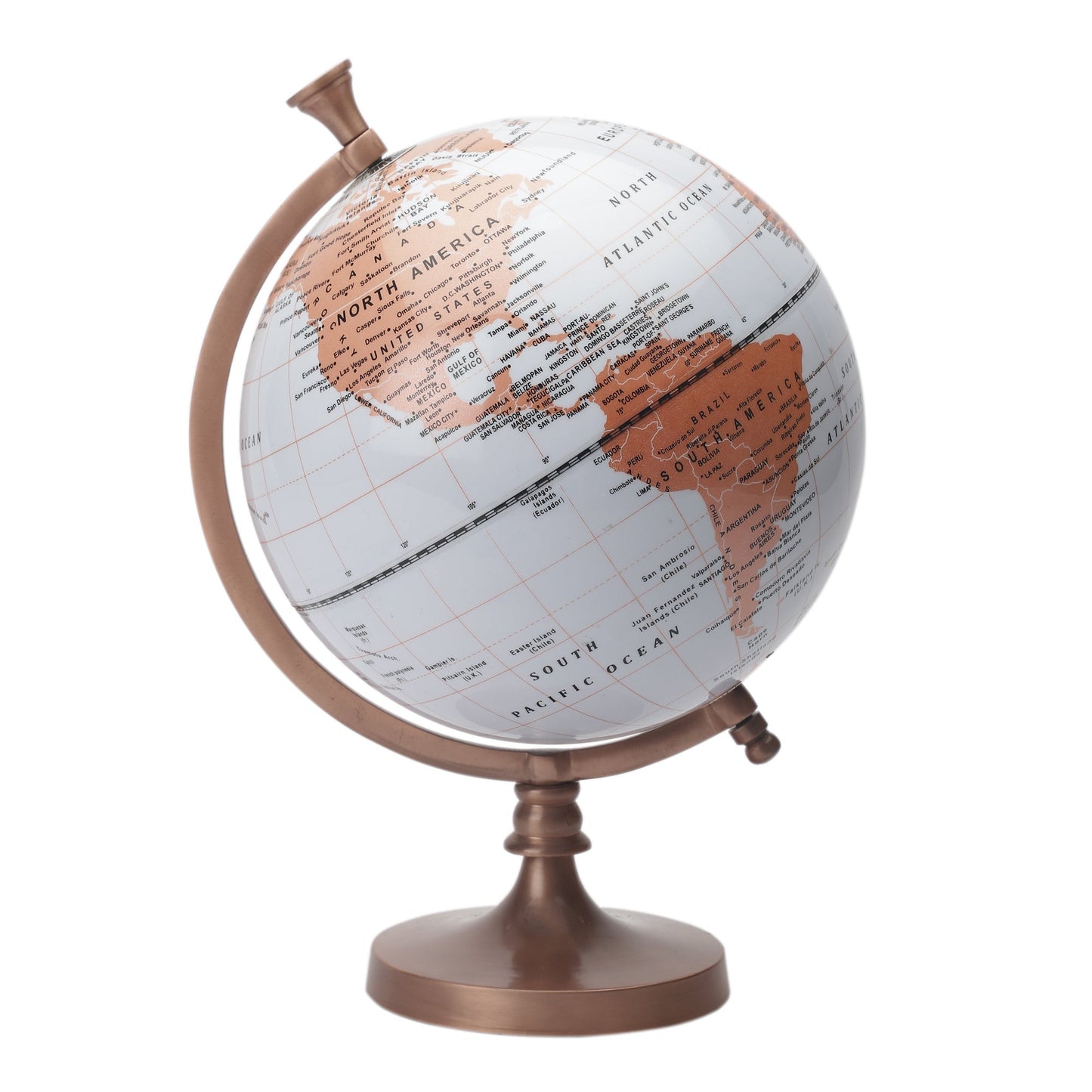 Vienna Laminated Rose Gold Globe