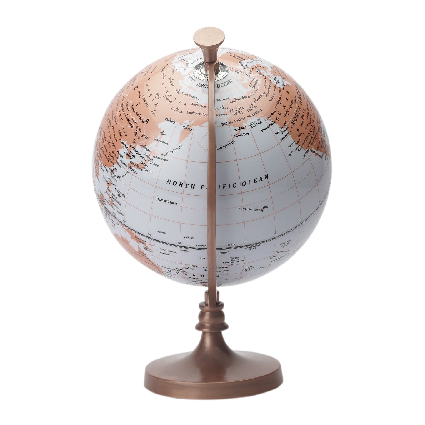 Vienna Laminated Rose Gold Globe