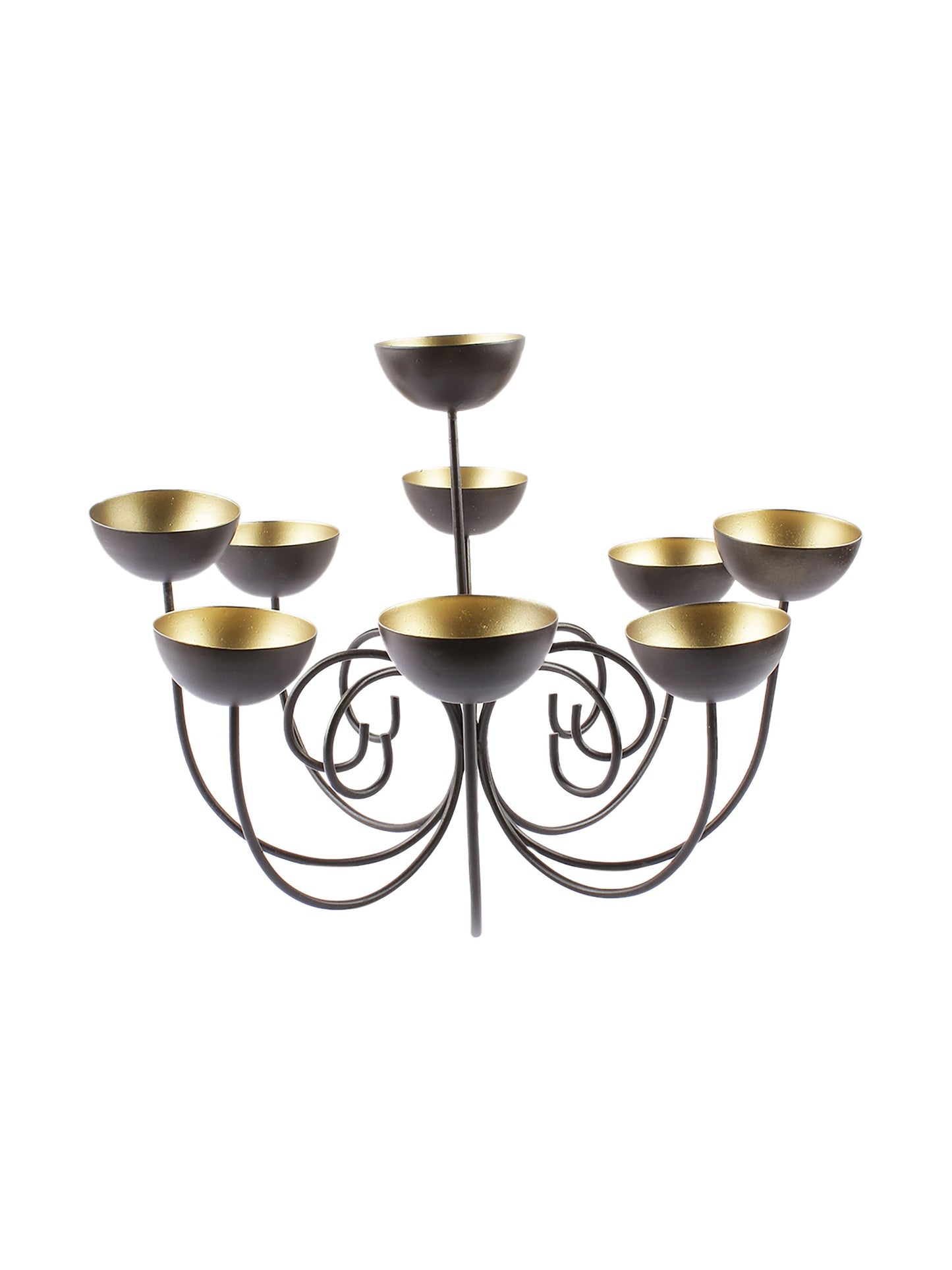 Denise 9 Cups Black Iron Candle holder