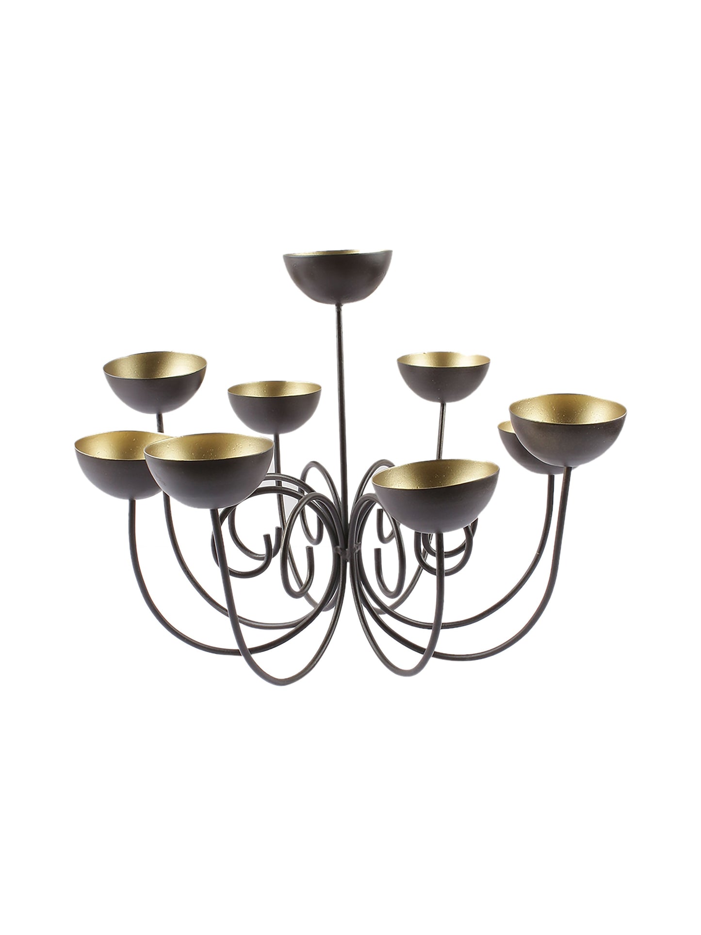 Denise 9 Cups Black Iron Candle holder