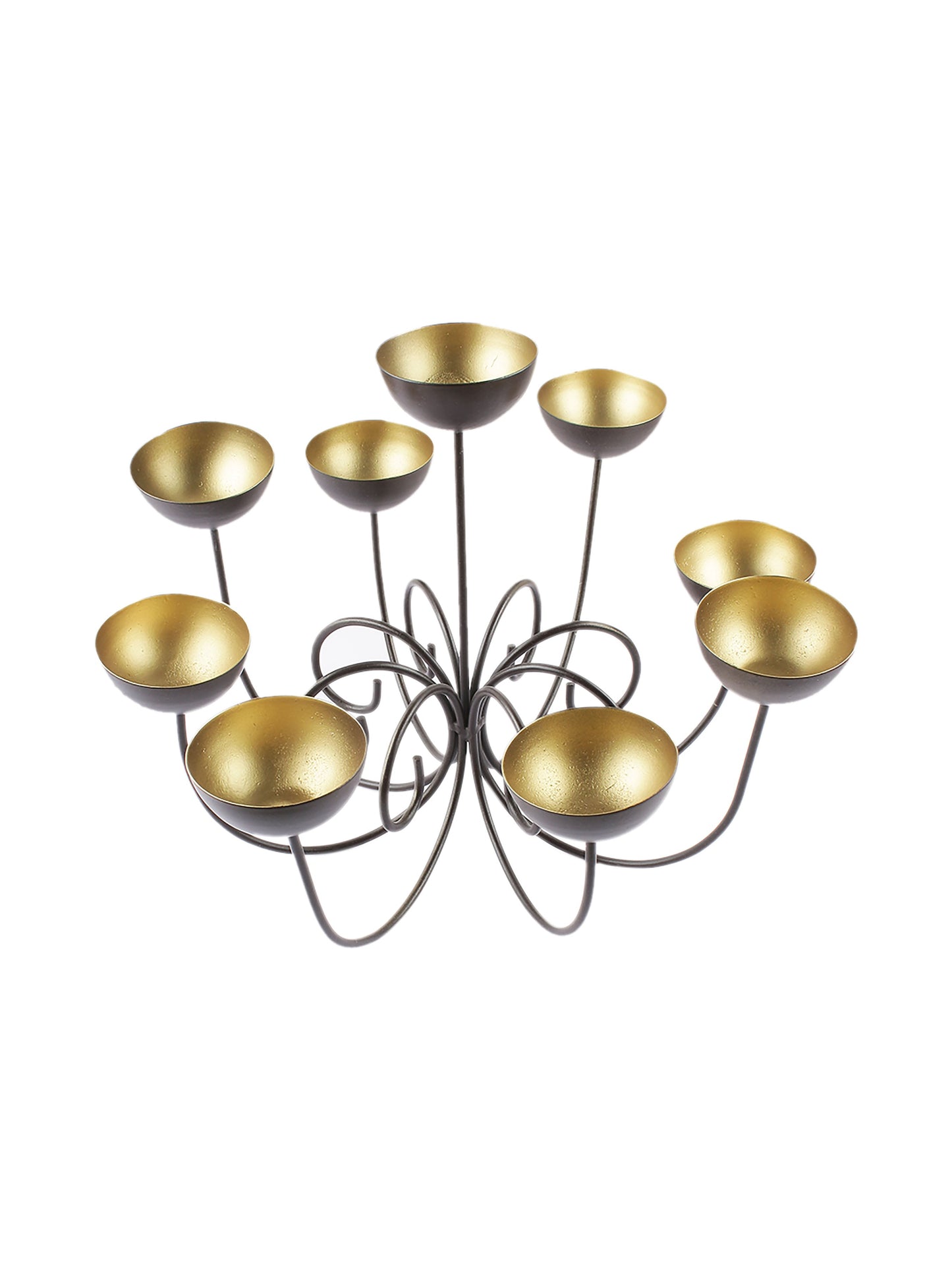 Denise 9 Cups Black Iron Candle holder