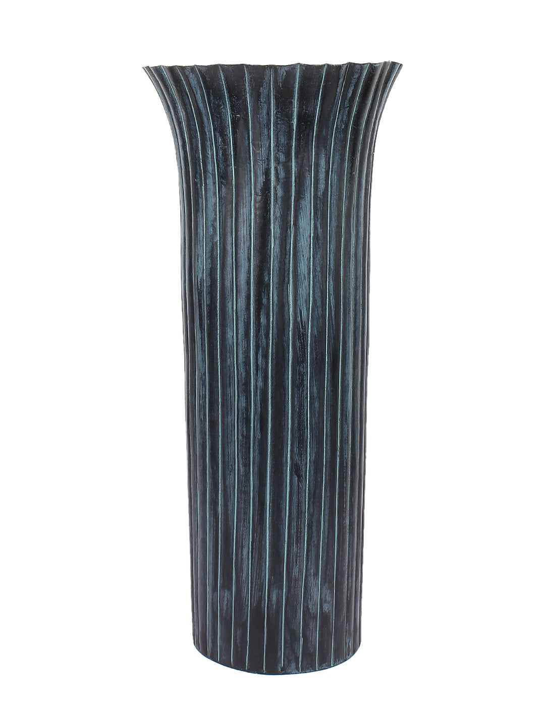 Round Verdigris Finish Vase Large