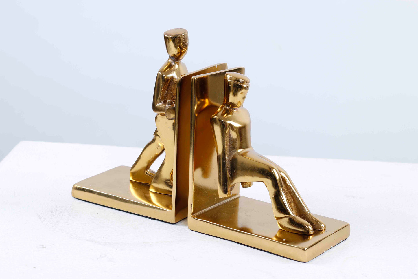 Working Men bookend set of 2 Gold