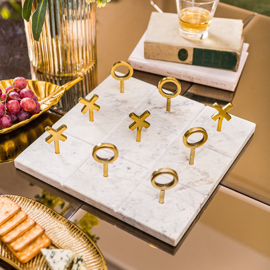 Everly Marble Tic Tac Toe Set