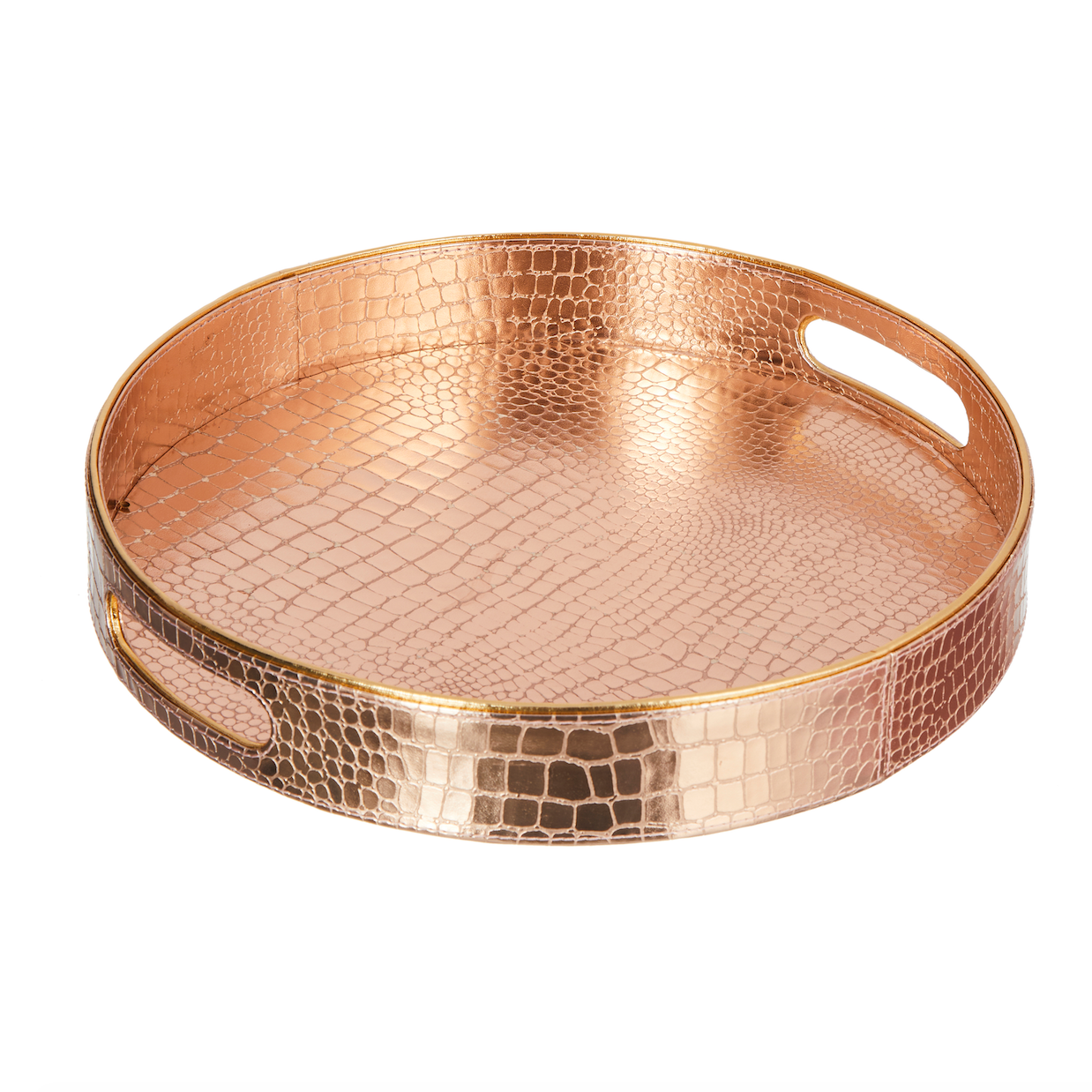 Aubrey Rose Gold Circular Tray