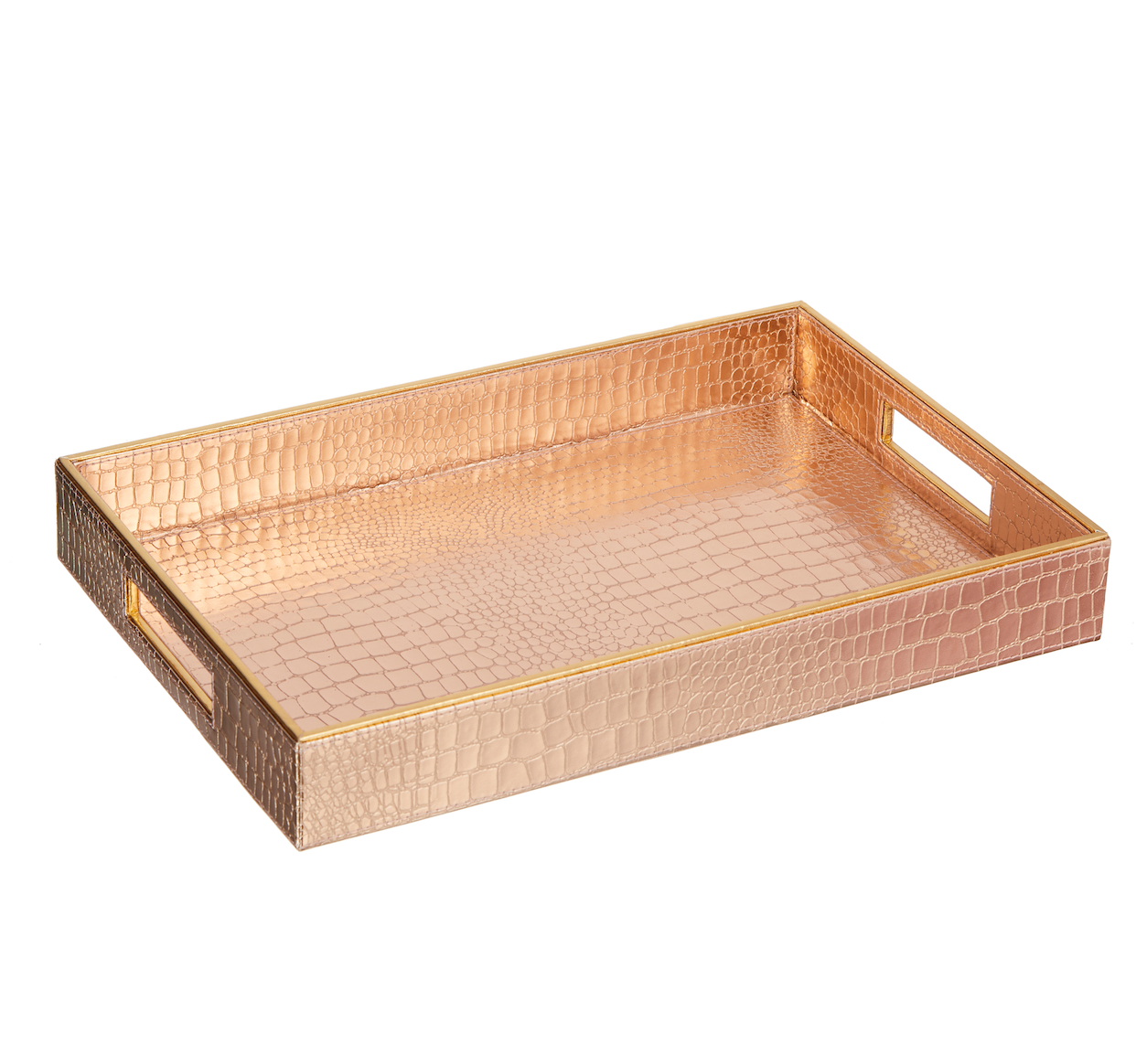 Aubrey Rose Gold Rectangular Tray