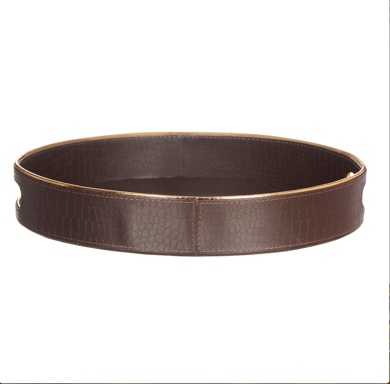 Cedar Brown Circular Tray