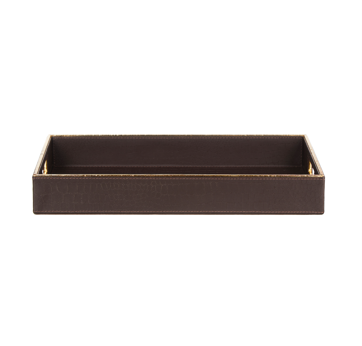 Cedar Brown Rectangular Tray