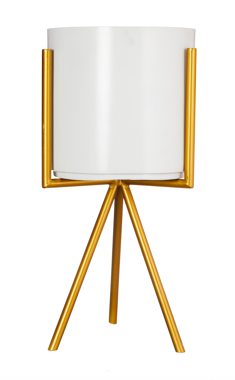 Venice White & Gold Planter