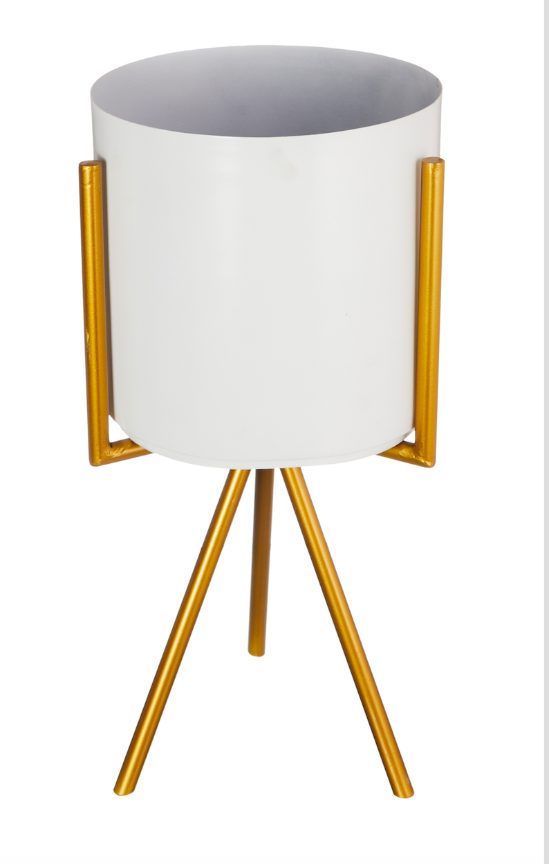 Venice White & Gold Planter