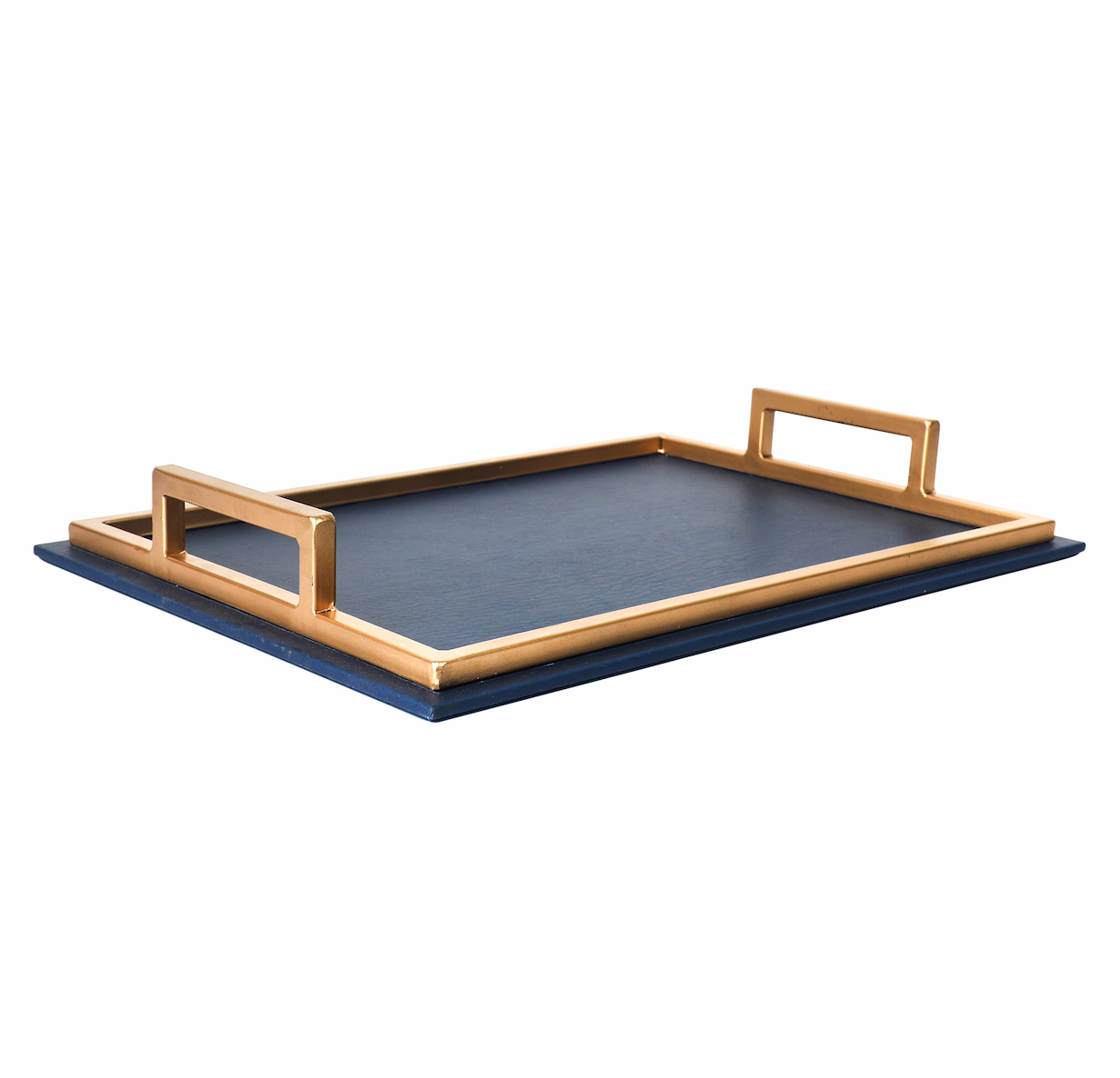 Indigo Royal Blue & Gold Rectangular Tray