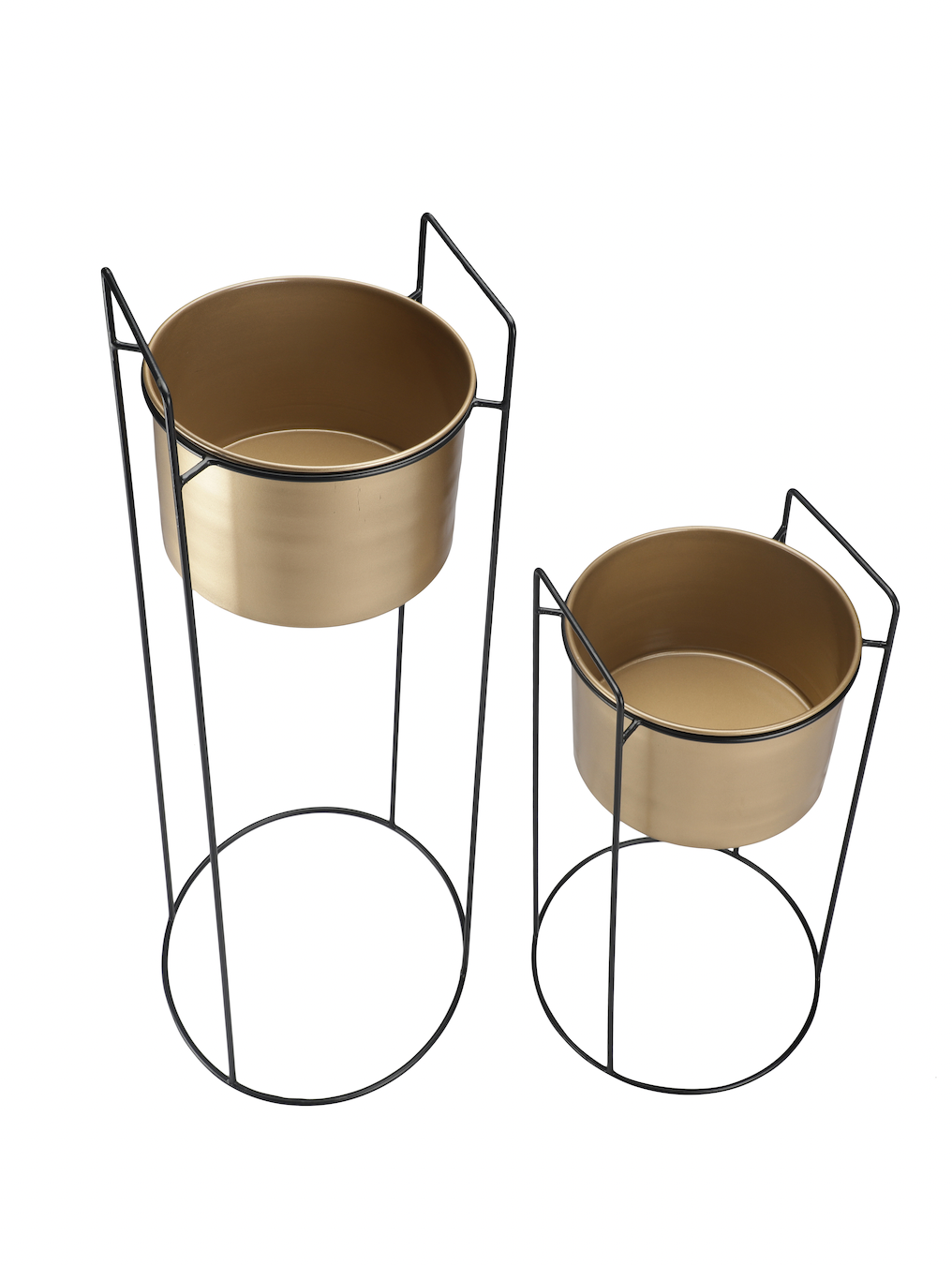 Rio Gold & Black Planters Set of 2