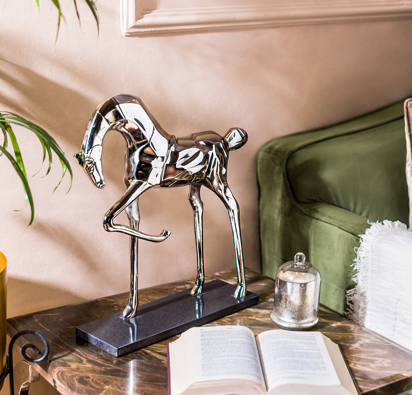 Stallone Horse Accent with Marble Base