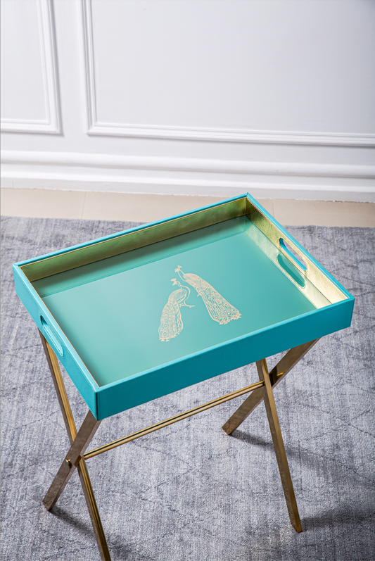 Bailey Peacock Gold Butler Tray Table