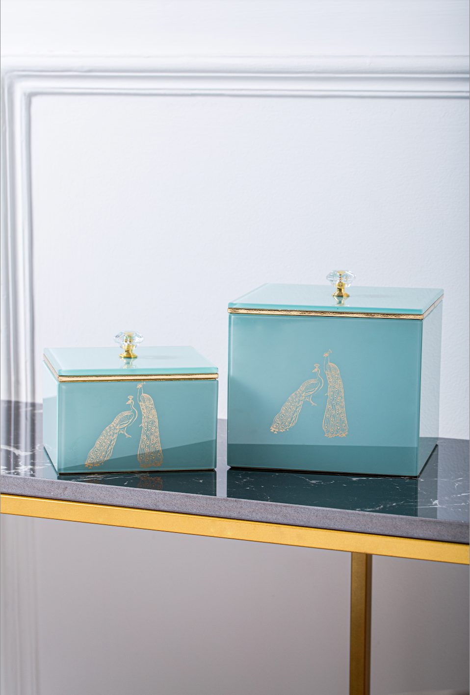 Bailey Peacock Decorative Square Jars Set of 2