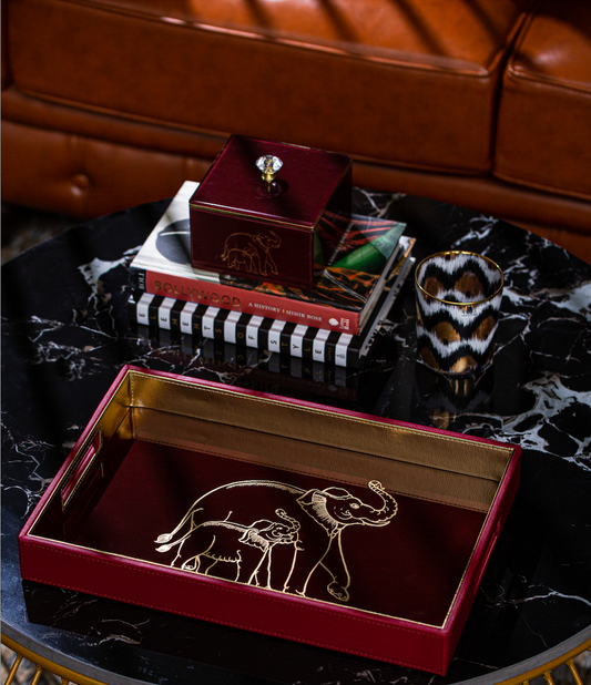 Clover Elephant Rectangle Tray