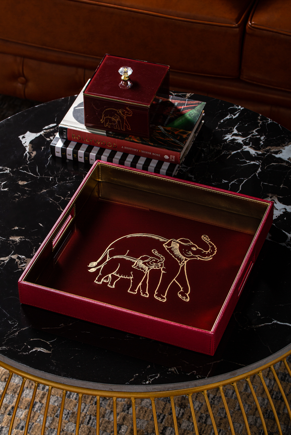 Clover Elephant Square Tray