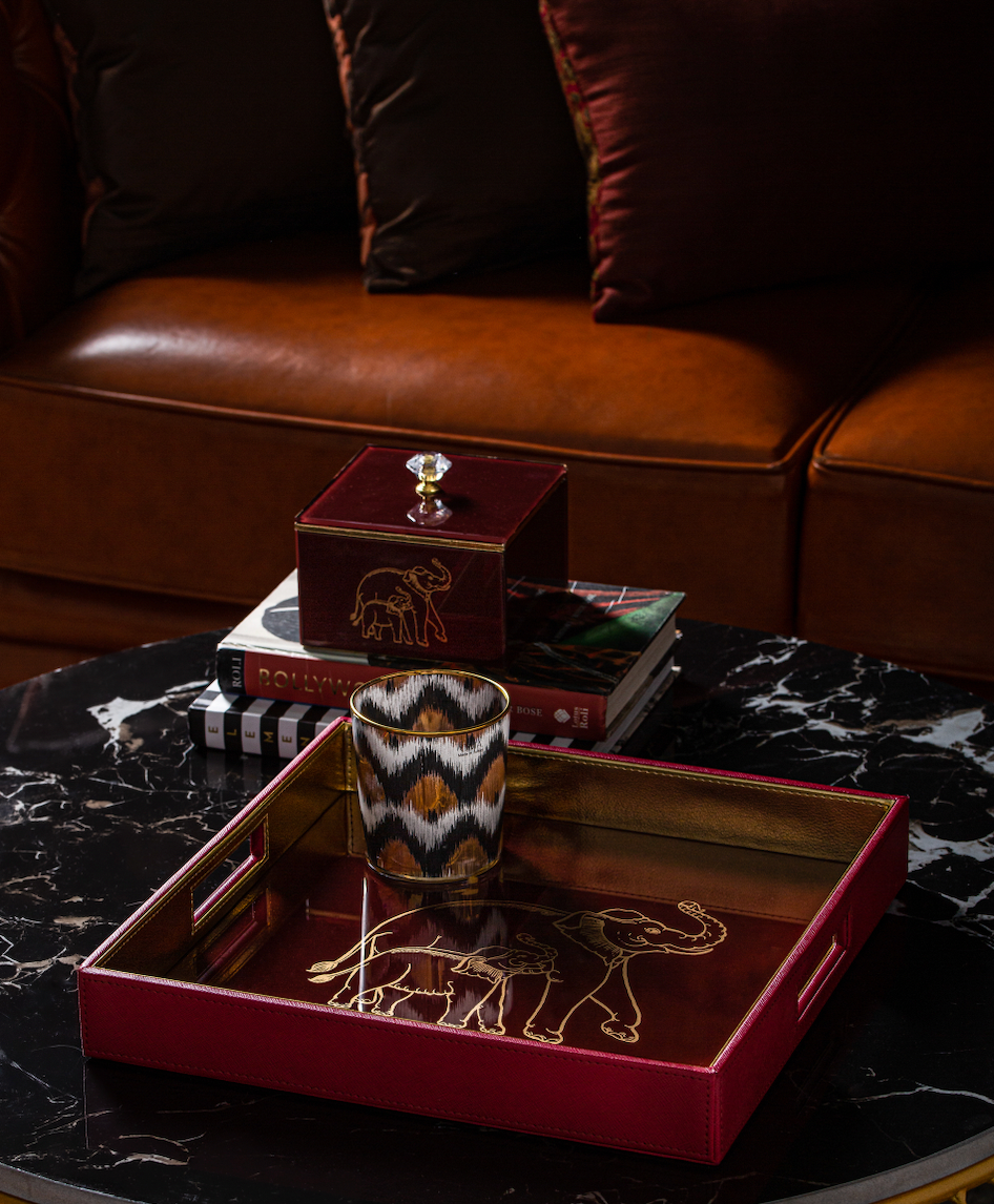 Clover Elephant Square Tray