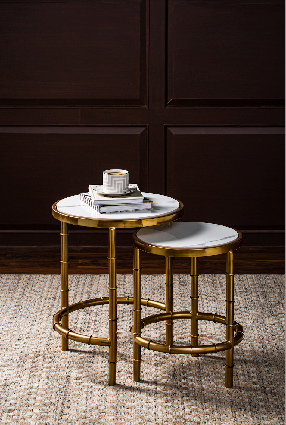 Dianne Gold Bamboo Nesting Table Set of 2