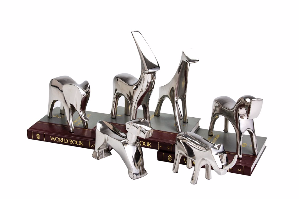 Geometric Dog Sculpture nickel