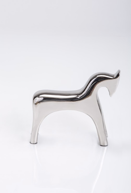 Geometric Horse Sculpture nickel