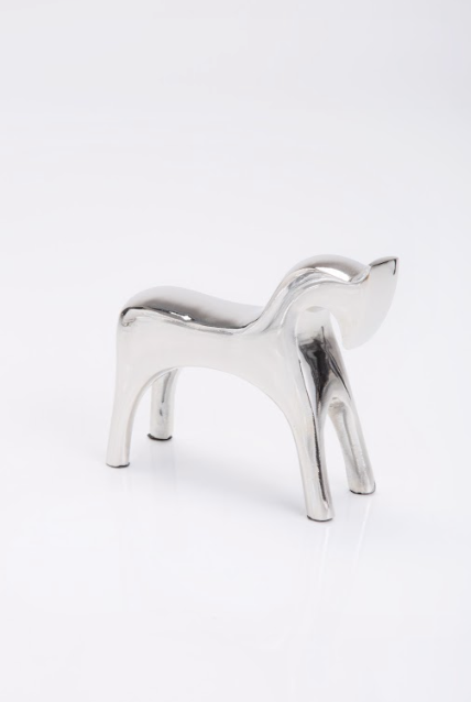 Geometric Horse Sculpture nickel