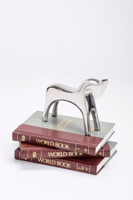 Geometric Horse Sculpture nickel