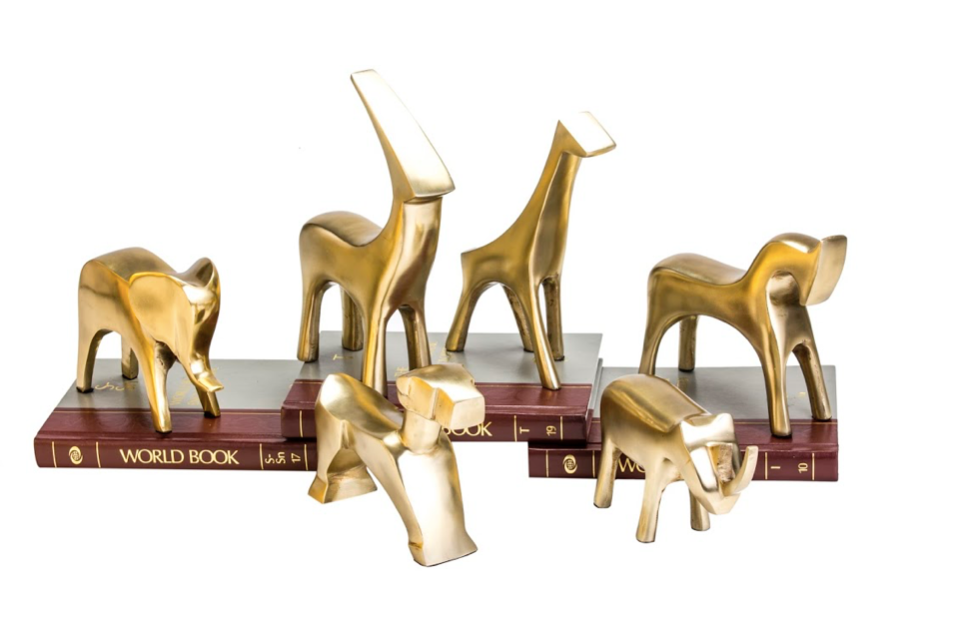 Geometric Horse Sculpture gold