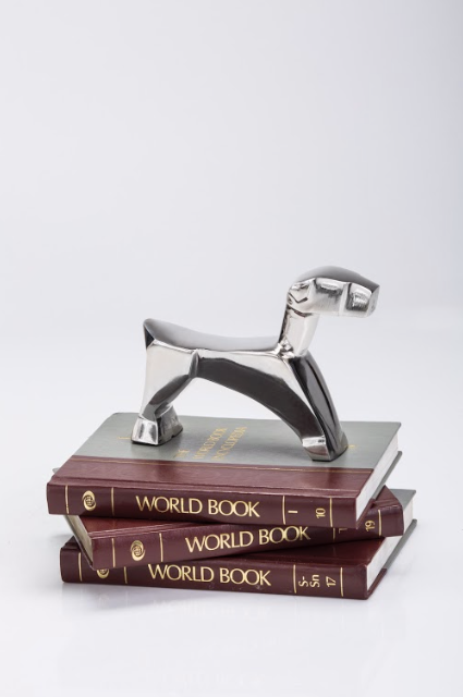 Geometric Dog Sculpture nickel