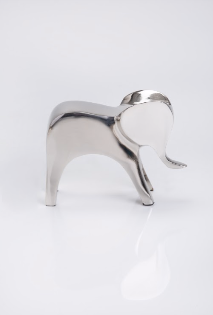 Geometric Elephant Sculpture nickel
